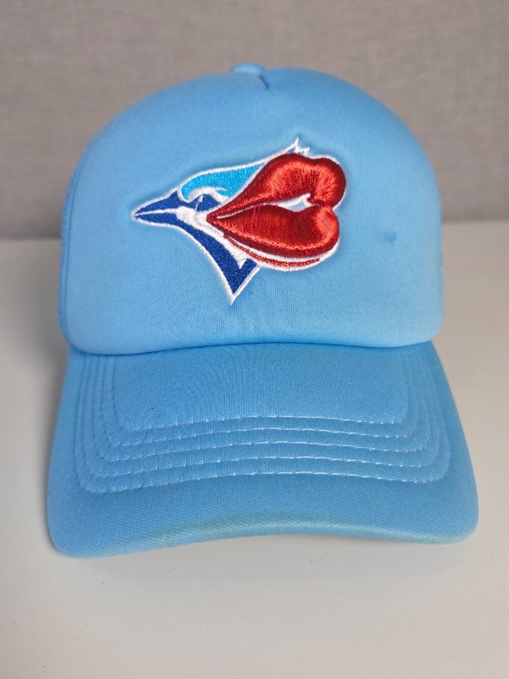 La Ropa Toronto Blue Jays Kiss Lips Trucker Hat Carolina Blue (Discontinued)